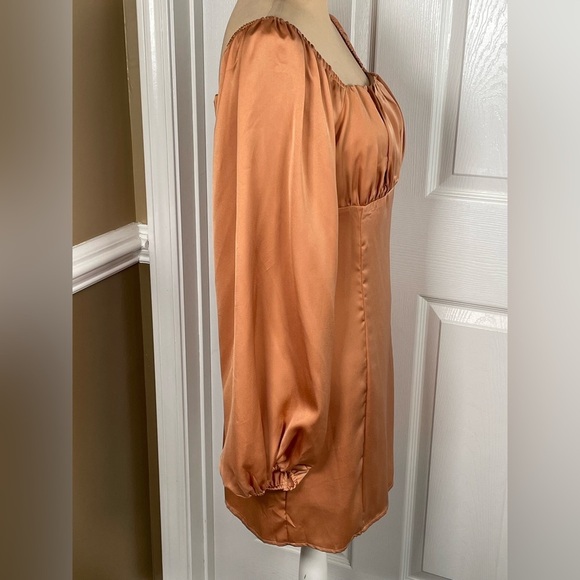 en;semble “Trying My Best Dress” Terracotta Balloon Sleeve Dress NWT Medium - Picture 8 of 10